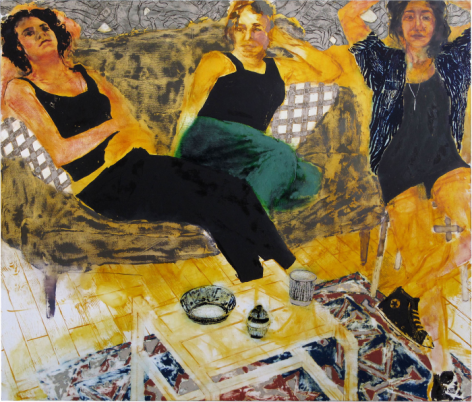 Doron Langberg,&nbsp;Gaby, Julia, and Amy, 2015, oil on linen, 60 x 70 in.